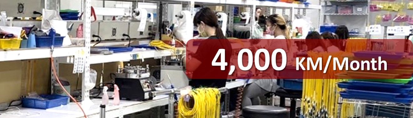 Productiecapaciteit van MTP® MPO-glasvezelkabel